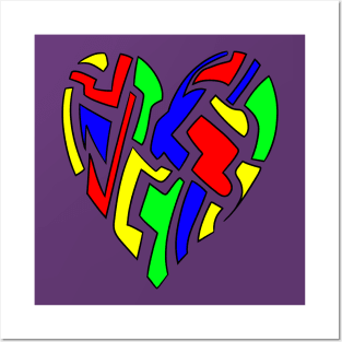 Bright Fragmented Heart Posters and Art